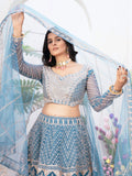 Astonishing Sky-Blue Sequins Net Bridesmaid Lehenga Choli - Zeel Clothing