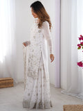 Astonishing White Sequins Georgette Festival Wear Sharara Suit - Zeel Clothing