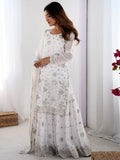 Astonishing White Sequins Georgette Festival Wear Sharara Suit - Zeel Clothing