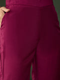Astonishing Wine Embroidered Silk Event Wear Pant Suit With Dupatta - Zeel Clothing