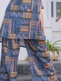 Astounding Blue Digital Printed Cotton Top Palazzo Co-Ord Set - Zeel Clothing