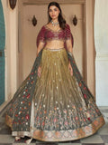 Astounding Green Zari Woven Silk Reception Wear Lehenga Choli - Zeel Clothing