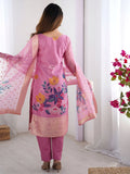Attractive Baby Pink Floral Print Chanderi Silk Festive Wear Pant Suit - Zeel Clothing