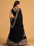 Attractive Black Embroidered Georgette Party Wear Lehenga Choli - Zeel Clothing