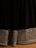 Attractive Black Embroidered Georgette Party Wear Lehenga Choli - Zeel Clothing