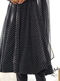 Attractive Black Laheriya Printed Georgette Festival Wear Anarkali Suit