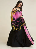 Attractive Black Thread Work Rayon Navratri Wear Lehenga Choli - Zeel Clothing