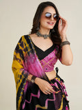 Attractive Black Thread Work Rayon Navratri Wear Lehenga Choli - Zeel Clothing