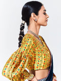 Attractive Blue Embroidered Organza Wedding Wear Saree With Blouse