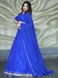 Attractive Blue Laheriya Print Georgette Lehenga Choli - Zeel Clothing
