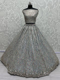 Attractive Light Blue Silk Bridesmaid Lehenga Choli With Dupatta - Zeel Clothing