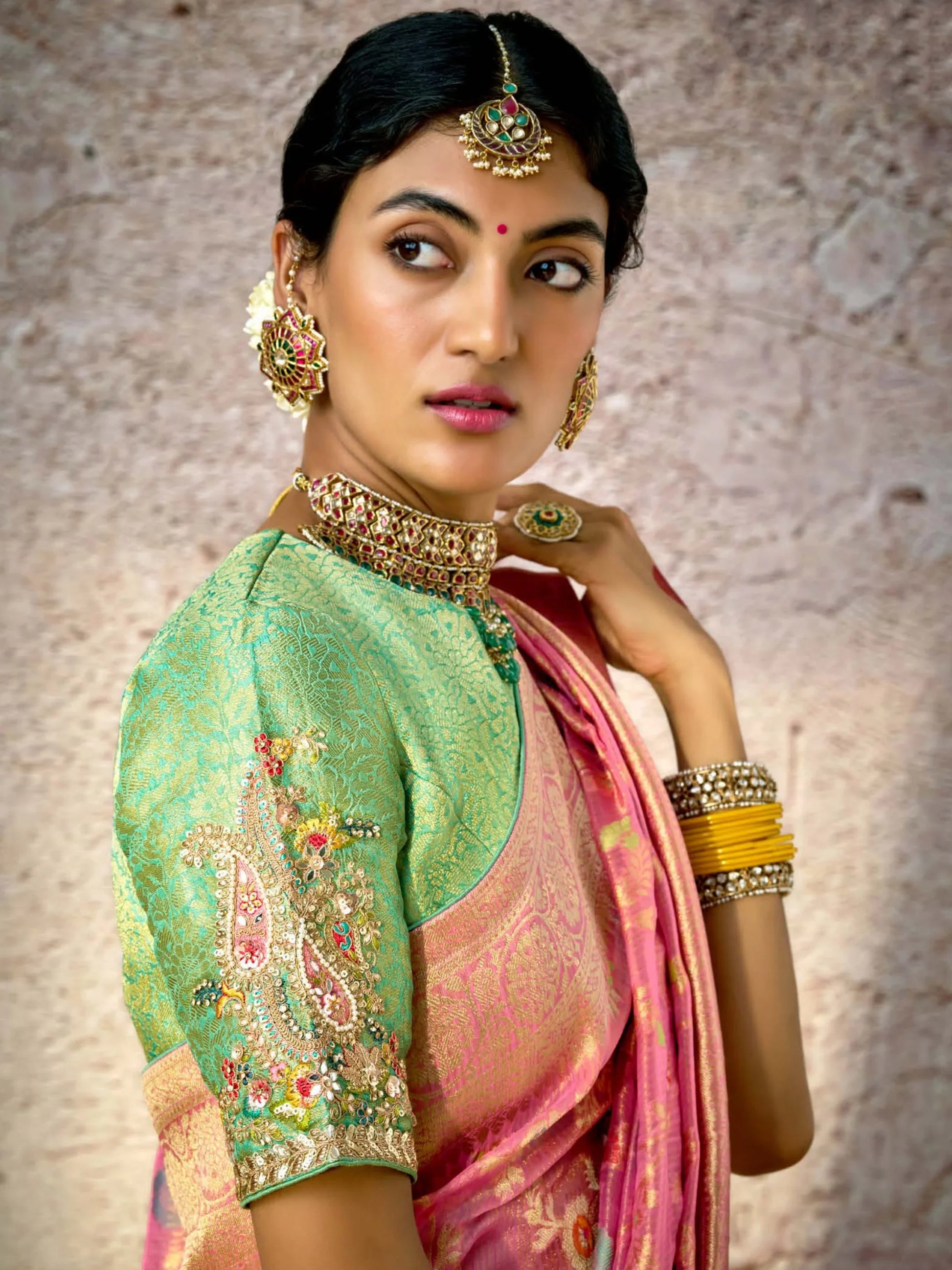 Attractive Light Pink Zari Weaving Silk Festival Wear Saree With Blouse - Zeel Clothing