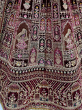 Attractive Maroon Dori Embroidery Velvet Bridal Lehenga Choli With Double Dupatta