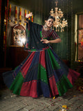 Attractive Multi-Color Cotton Navratri Lehenga Choli With Dupatta - Zeel Clothing
