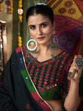 Attractive Multi-Color Cotton Navratri Lehenga Choli With Dupatta