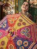 Attractive Multi-Color Cotton Navratri Lehenga Choli With Dupatta