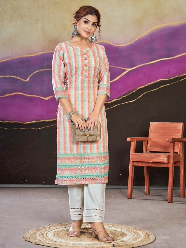 Attractive Multi-Color Digital Printed Cotton Readymade Kurti