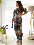 Attractive Multi-Color Digital Printed Rayon Stylish Co-Ord Set