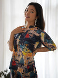 Attractive Multi-Color Digital Printed Rayon Stylish Co-Ord Set