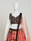 Attractive Multi-Color Floral Print Silk Events Wear Lehenga Choli - Zeel Clothing