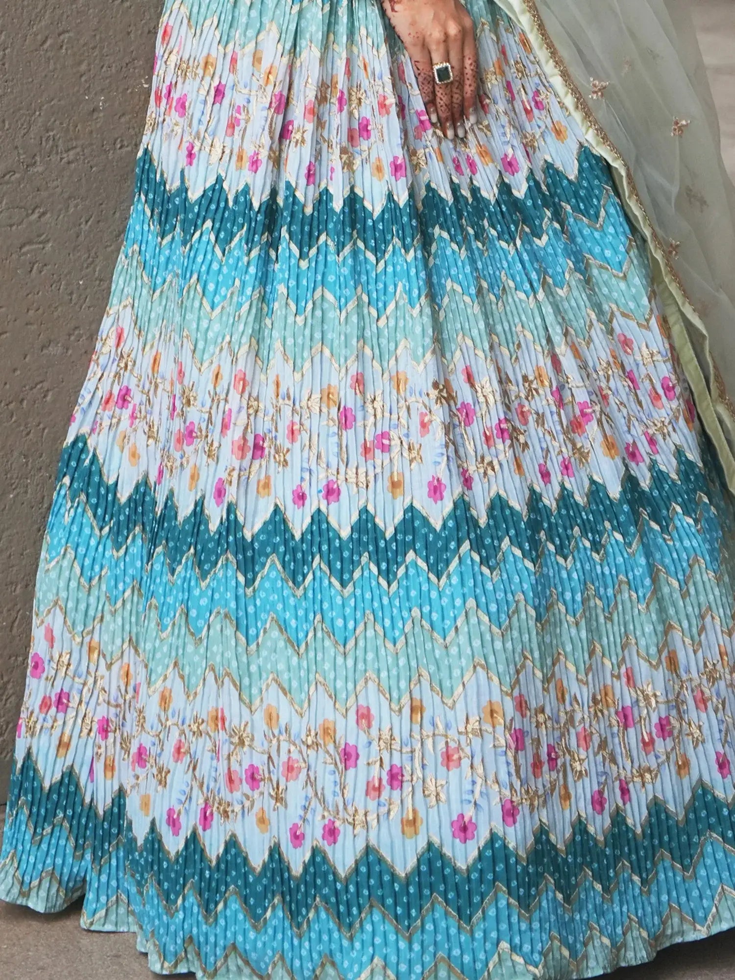Attractive Multi Color Floral Printed Chinon Festival Wear Lehenga Choli - Zeel Clothing