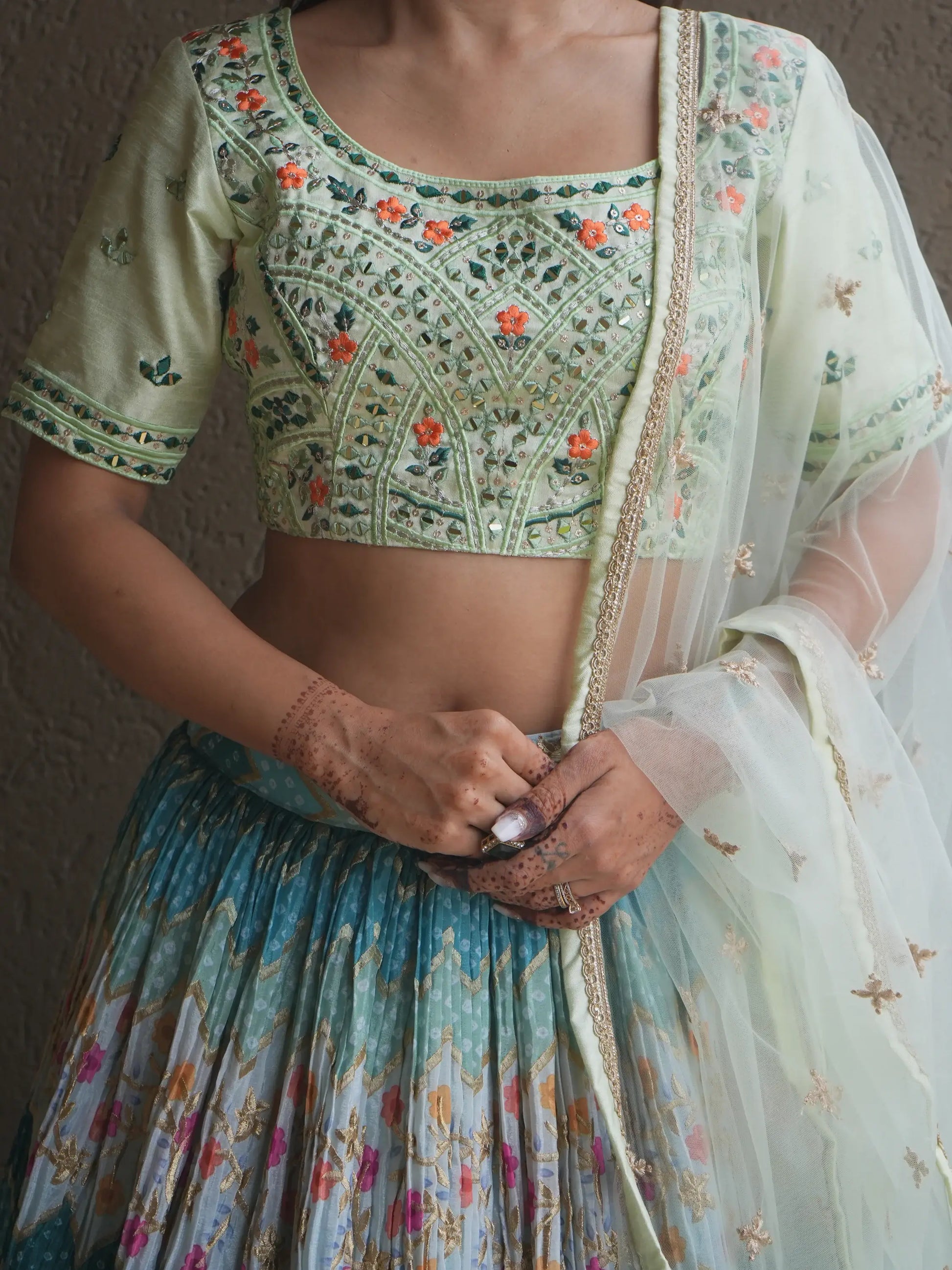 Attractive Multi Color Floral Printed Chinon Festival Wear Lehenga Choli - Zeel Clothing