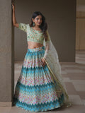 Attractive Multi Color Floral Printed Chinon Festival Wear Lehenga Choli - Zeel Clothing