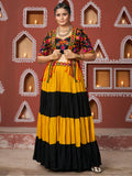 Attractive Multi-Color Navratri Lehenga Choli With Designer Jacket - Zeel Clothing