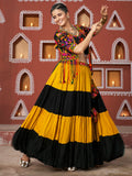 Attractive Multi-Color Navratri Lehenga Choli With Designer Jacket - Zeel Clothing