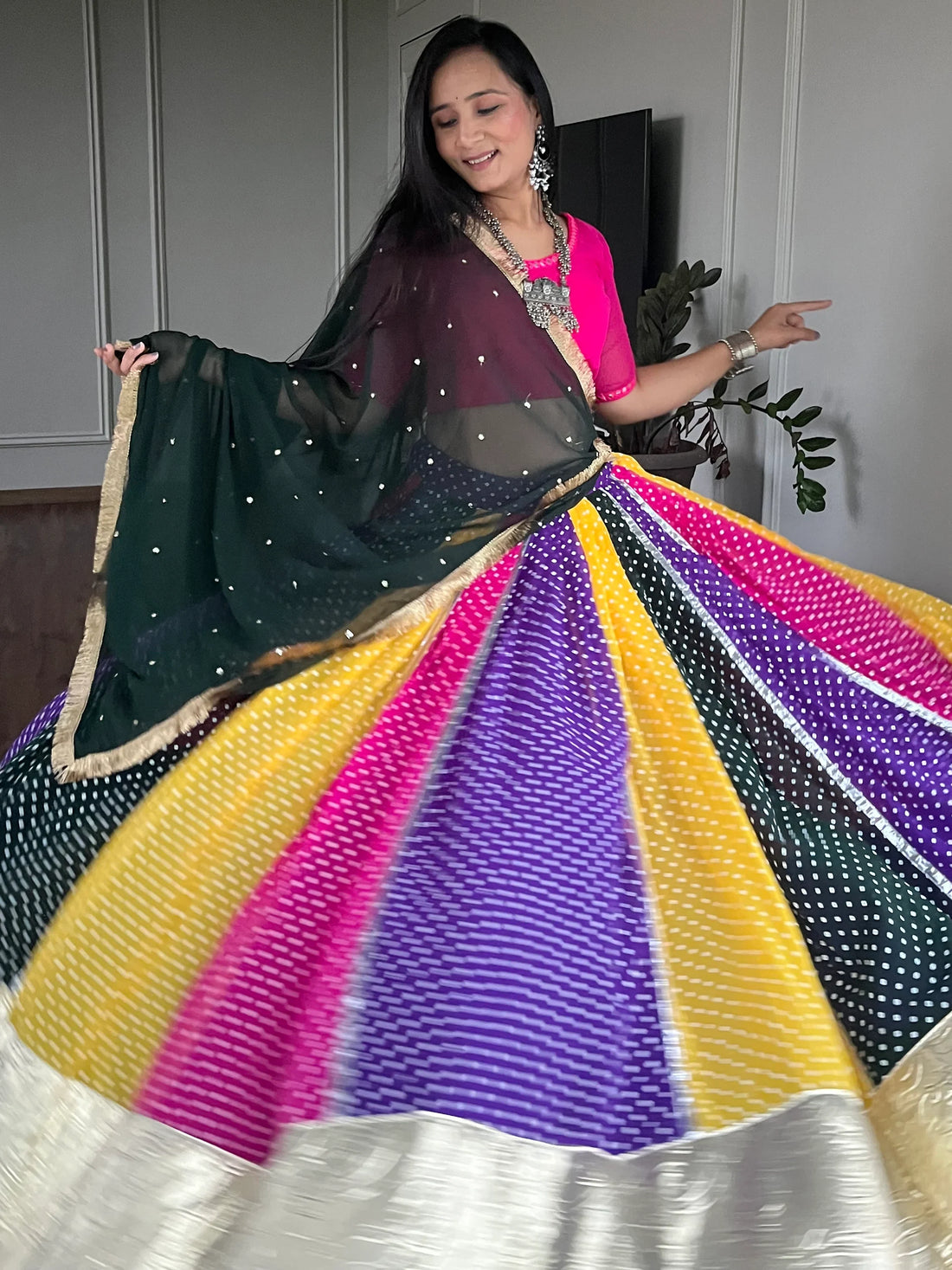 Attractive Multi-Color Printed Georgette Navratri Wear Lehenga Choli - Zeel Clothing