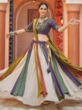 Attractive Multi-Color Rayon Navratri Lehenga Choli With Dupatta - Zeel Clothing