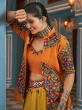 Attractive Multi-Color Rayon Navratri Lehenga Choli With Jacket - Zeel Clothing