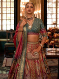 Attractive Multi-Color Woven Rajwadi Silk Lehenga Choli With Dupatta - Zeel Clothing
