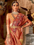 Attractive Pastel Green Zari Weaving Silk Saree With Blouse - Zeel Clothing