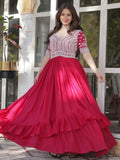 Attractive Pink Beads Work Designer Readymade Lehenga With Kurti - Zeel Clothing