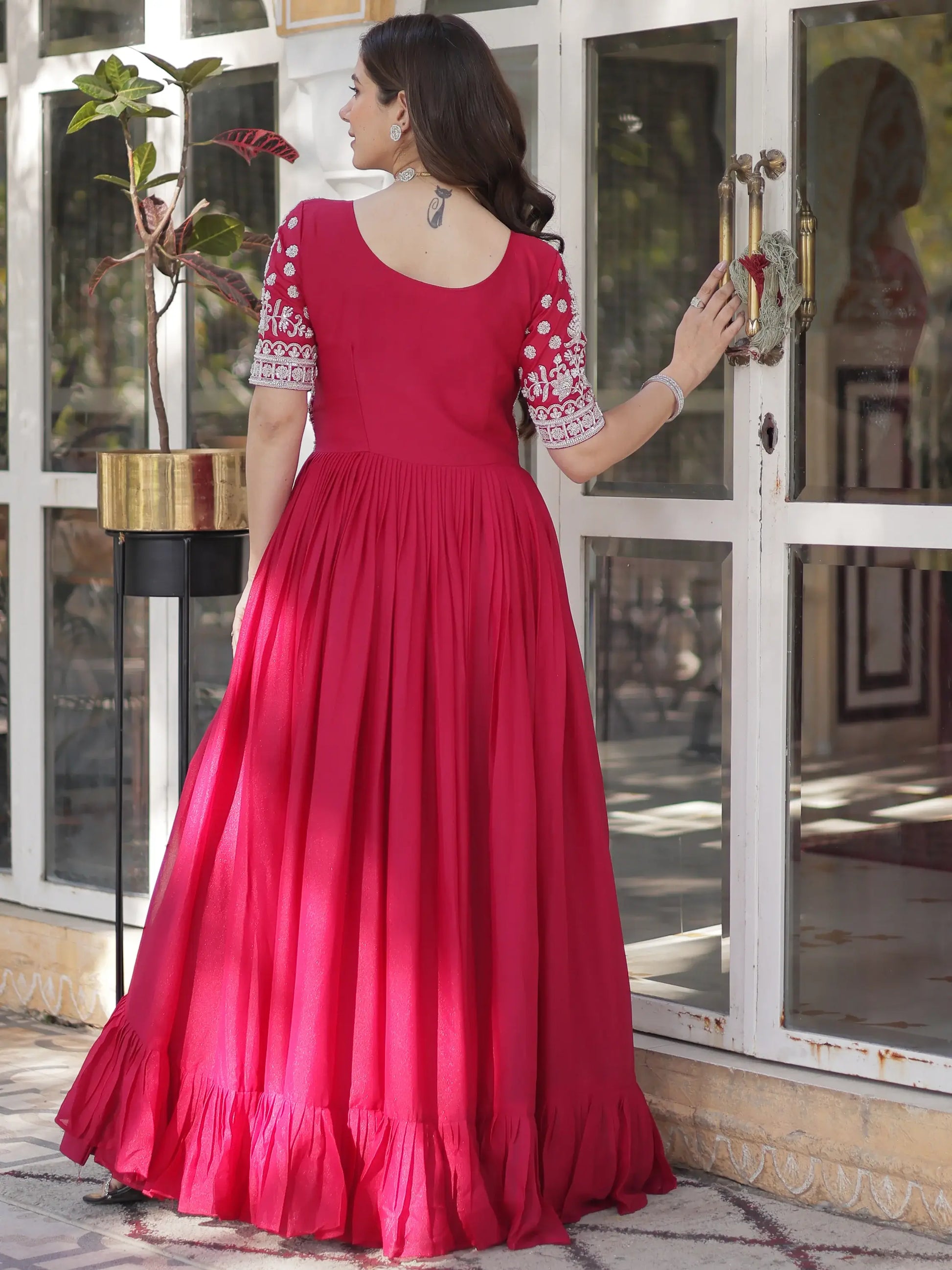 Attractive Pink Beads Work Designer Readymade Lehenga With Kurti - Zeel Clothing