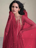 Attractive Pink Sequins Silk Designer Dhoti Suit With Dupatta - Zeel Clothing