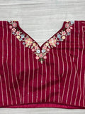 Attractive Pink Sequins Work Silk Functions Wear Saree & Blouse - Zeel Clothing
