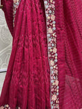 Attractive Pink Sequins Work Silk Functions Wear Saree & Blouse - Zeel Clothing