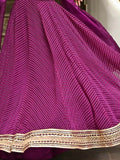 Attractive Purple Leheriya Printed Georgette Festive Wear Lehenga Choli - Zeel Clothing