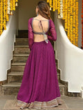 Attractive Purple Leheriya Printed Georgette Festive Wear Lehenga Choli - Zeel Clothing