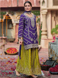 Attractive Purple Zari Work Chinon Eid Wear Palazzo Suit - Zeel Clothing