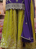 Attractive Purple Zari Work Chinon Eid Wear Palazzo Suit - Zeel Clothing