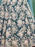 Attractive Teal Blue Sequins Satin Bridesmaid Lehenga Choli With Dupatta - Zeel Clothing