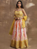 Attractive White & Yellow Sequins Chinon Haldi Wear Lehenga Choli - Zeel Clothing