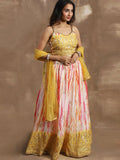Attractive White & Yellow Sequins Chinon Haldi Wear Lehenga Choli - Zeel Clothing