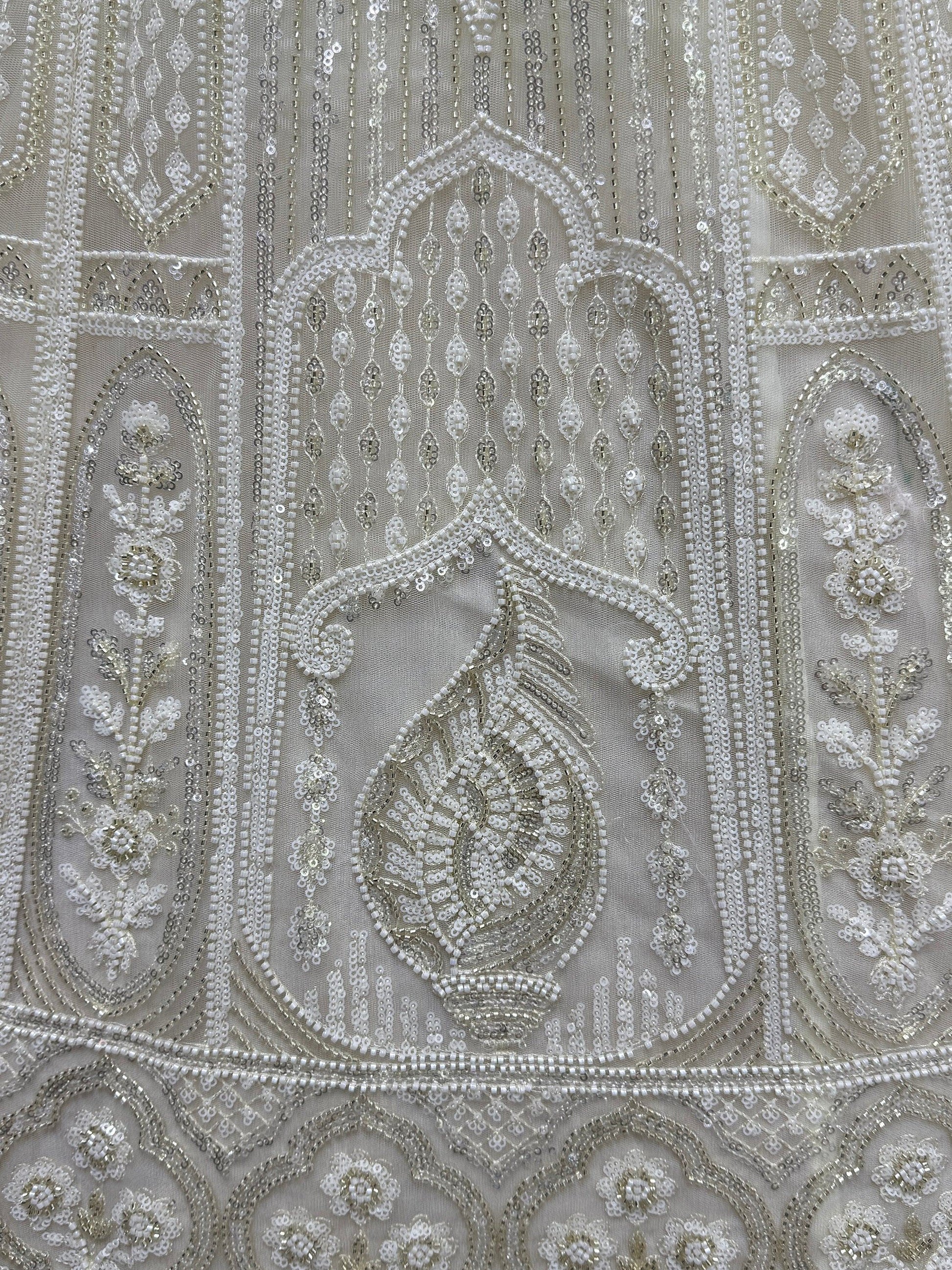 Attractive White Sequins Net Party Wear Lehenga Choli With Dupatta - Zeel Clothing