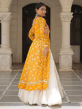 Attractive Yellow Cotton Navratri Special Lehenga With Bandhani Printed Kurti - Zeel Clothing