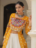 Attractive Yellow Cotton Navratri Special Lehenga With Bandhani Printed Kurti - Zeel Clothing