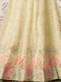 Attractive Yellow Sequins Net Wedding Lehenga Choli With Dupatta - Zeel Clothing
